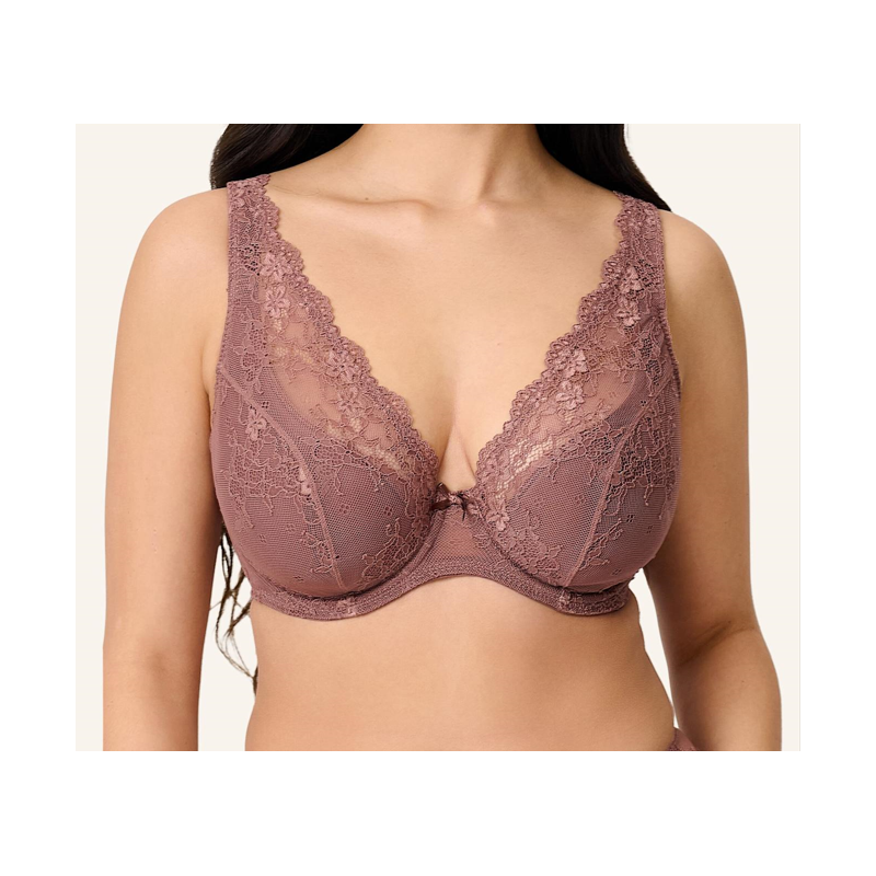 LingaDore Daily Triangle Plunge Bra 1400-6-Y26 373 Cognac
