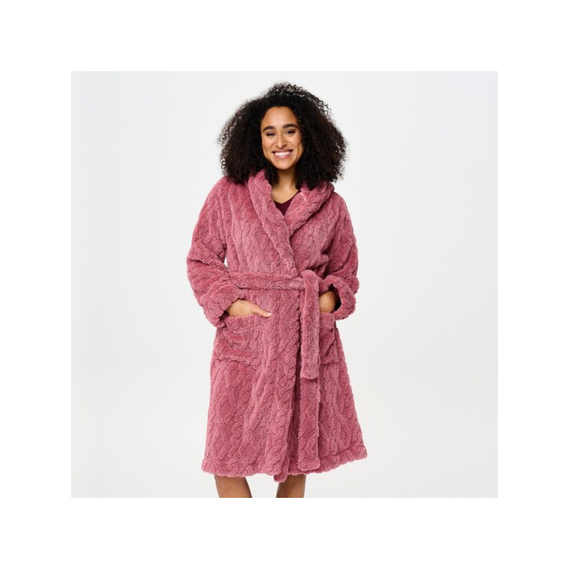 LingaDore Fleece Robe 8603 95 Dusty Rose