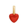 Enamel charm, heart red