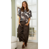 Marta Du Château Melisande Shirt 7527 Brown Flower