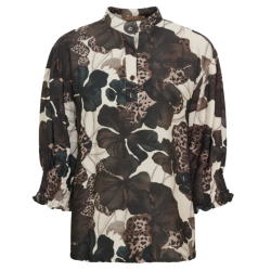 Marta Du Château Melisande Shirt 7527 Brown Flower