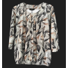 Mongul Pil Blouse Leaves Grey