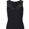 Tim & Simonsen Belen Rib V-Lace Top Black