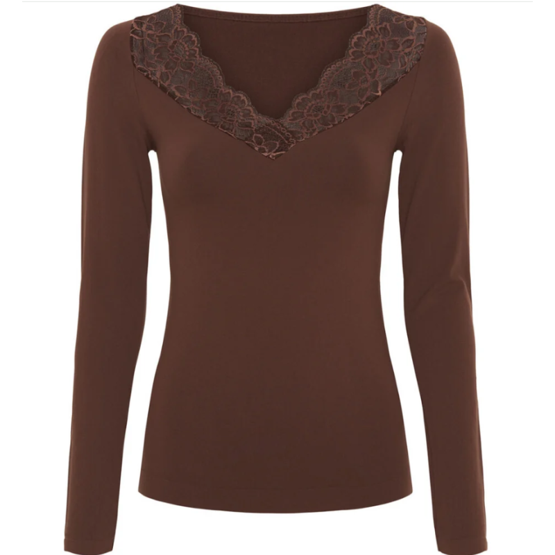 Tim & Simonsen Belen V-Lace LS H5-631 Choccolato