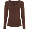 Tim & Simonsen Belen V-Lace LS H5-631 Choccolato