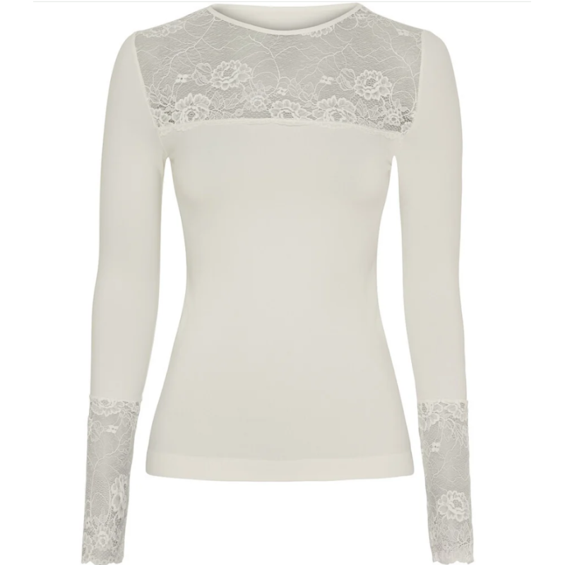 Tim & Simonsen Nancy Blouse Lacechest LS H5-18613 Ivory