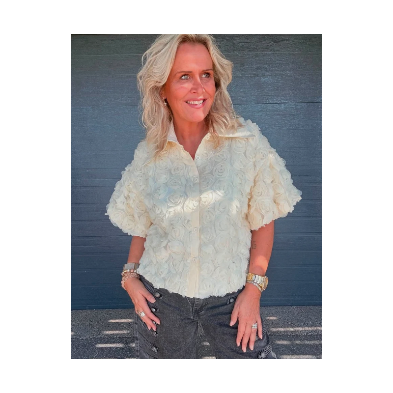 Tim & Simonsen Gwen Flower Shirt TSC150 Off White