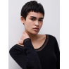 Femilet Juliana Blouse 100% Merino Wool LS FN1584 Black