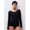 Femilet Juliana Blouse 100% Merino Wool LS FN1584 Black