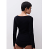 Femilet Juliana Blouse 100% Merino Wool LS FN1584 Black