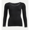 Femilet Juliana Blouse 100% Merino Wool LS FN1584 Black