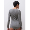 Femilet Juliana Blouse 100% Merino Wool LS FN1584 0DH Grey Melange