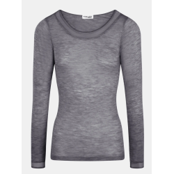Femilet Juliana Blouse 100% Merino Wool LS FN1584 0DH Grey Melange