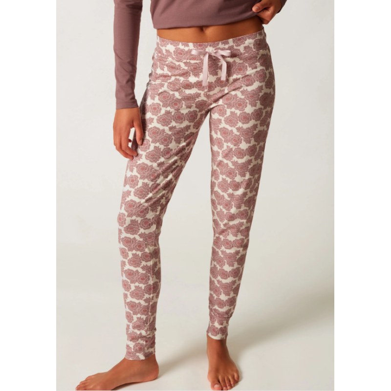 SKINY Night Pants Long 080790 A169 Peony Flowers