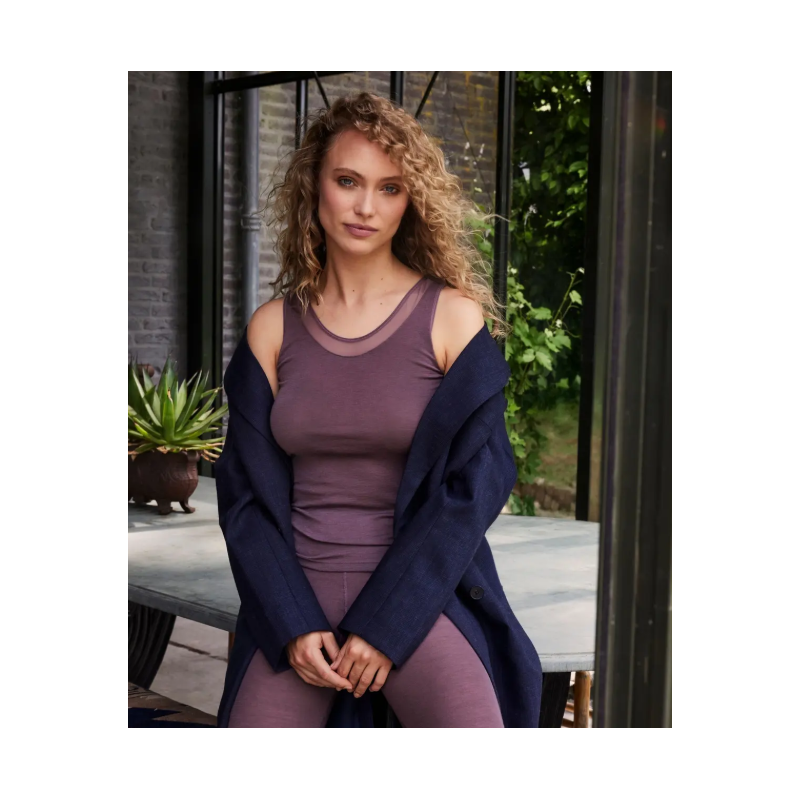 Femilet Juliana Tank Top FN1582 05C 100% Merino Wool  Hyacinth