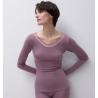 Femilet Juliana Blouse 100% Merino Wool LS FN1584 05C Hyacinth
