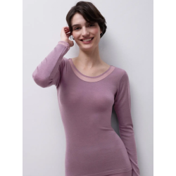 Femilet Juliana Blouse 100% Merino Wool LS FN1584 05C Hyacinth