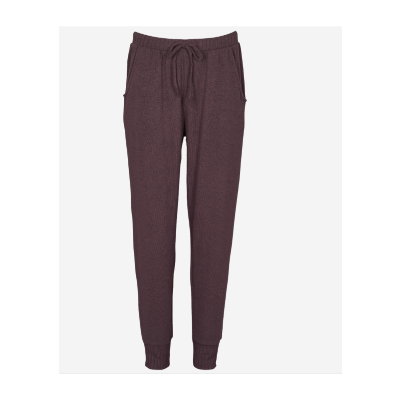 Missya Cozy Pants w/Rib 13353 044 Dark Brown