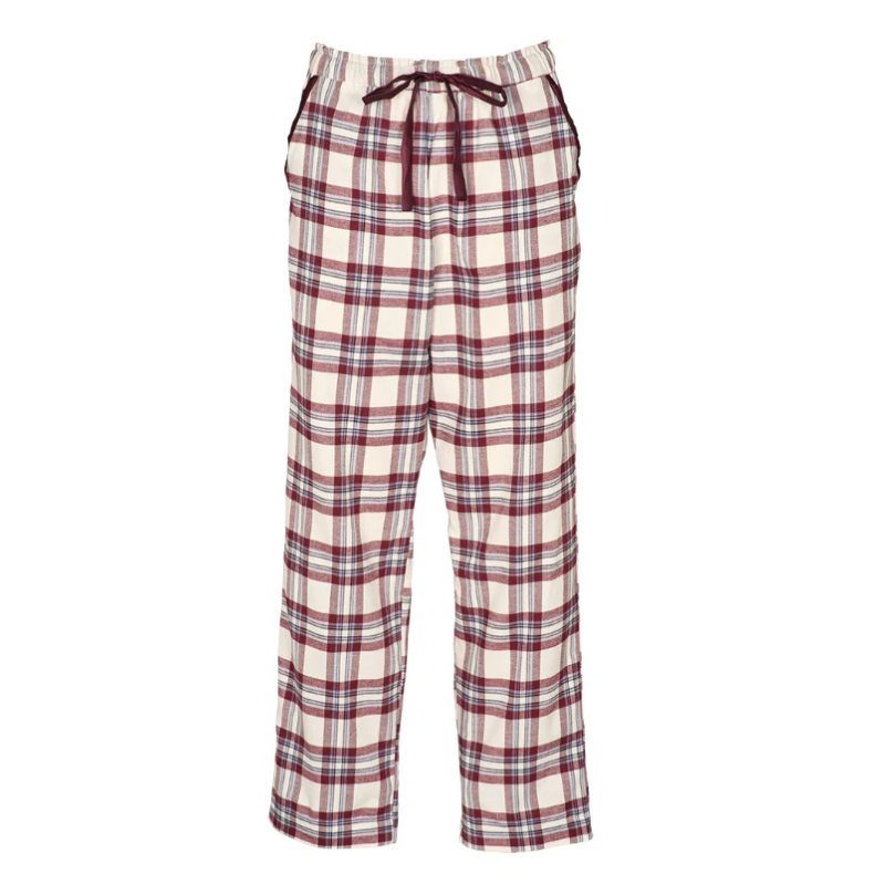 Missya Check Flannel Night Pants 14848 076 Windsor Wine