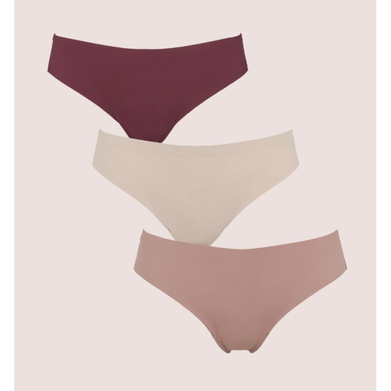 Missya Seamless String w/Lace 3-Pack 13534 076 Windsor Wine