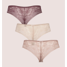 Missya Seamless String w/Lace 3-Pack 13534 076 Windsor Wine