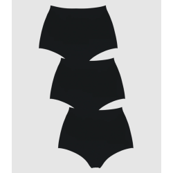 Missya Cotton Seamless Maxi 3-Pack 13563 001 Black