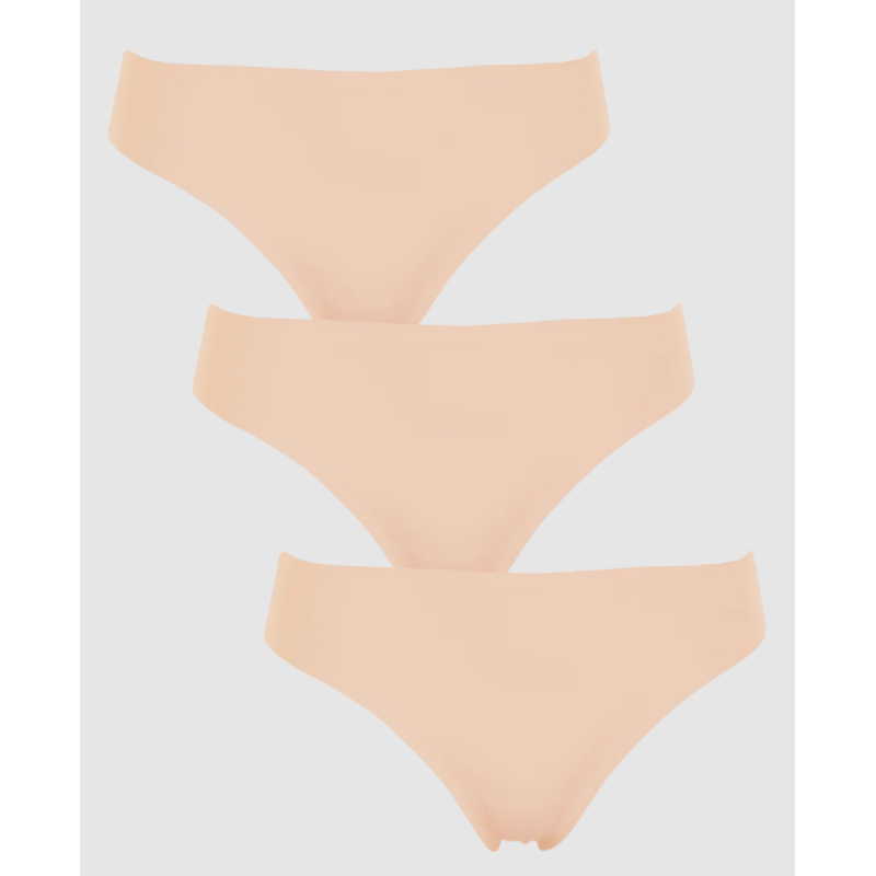 Missya Cotton Seamless String 3-Pack 13532 008 Nude