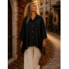 JORGIE +Size Shirt w. Lace Back Black