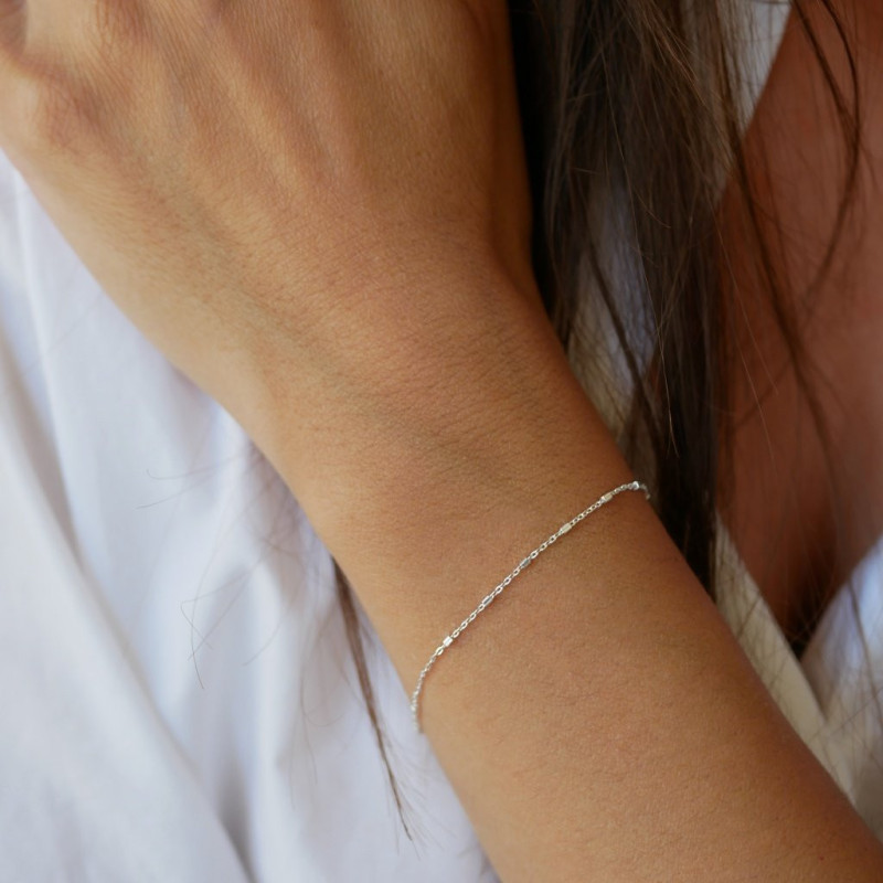 Enamel Bracelet Elva Silver