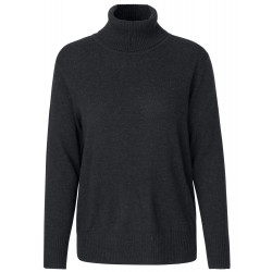Rosemunde 1440-009 70% Wool 30% Cashmere Roll Neck Dark Grey Melange