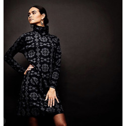 Isaksen Design Kris Alis Dress Avittat All Over Black/Grey -   Jersey : 95% viskose 5% elastan