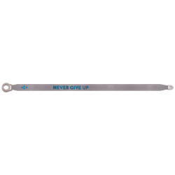 Sorbet Island NEVER GIVE UP Bracelet Thin Satin Grey