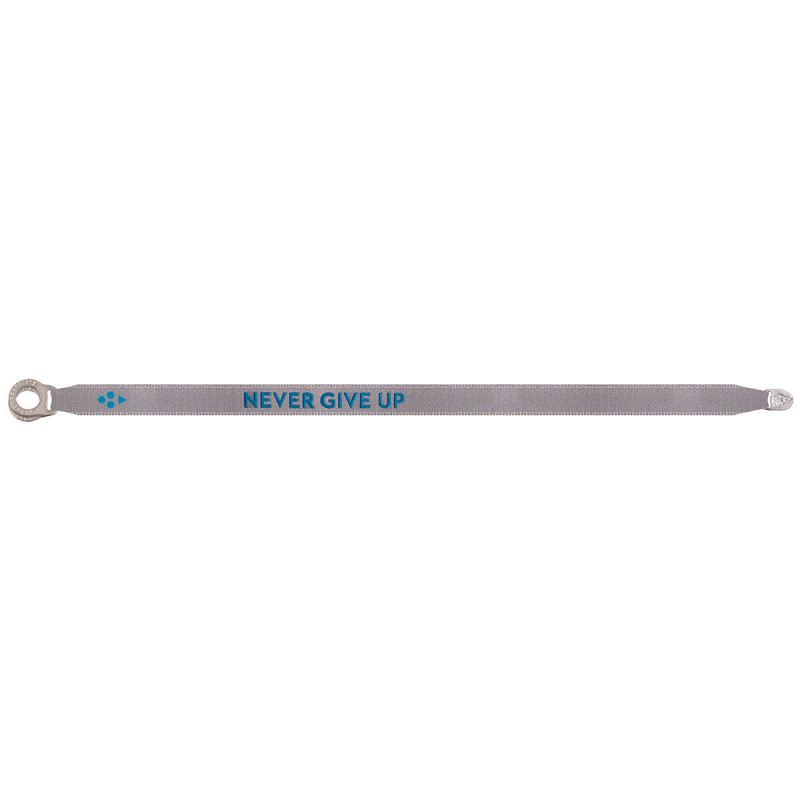 Sorbet Island NEVER GIVE UP Bracelet Thin Satin Grey