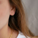 Enamel Gro Earring Gold