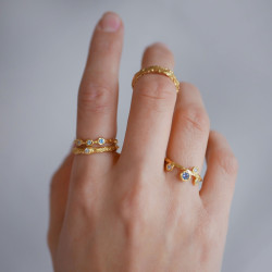 Enamel Gaia Ring Gold