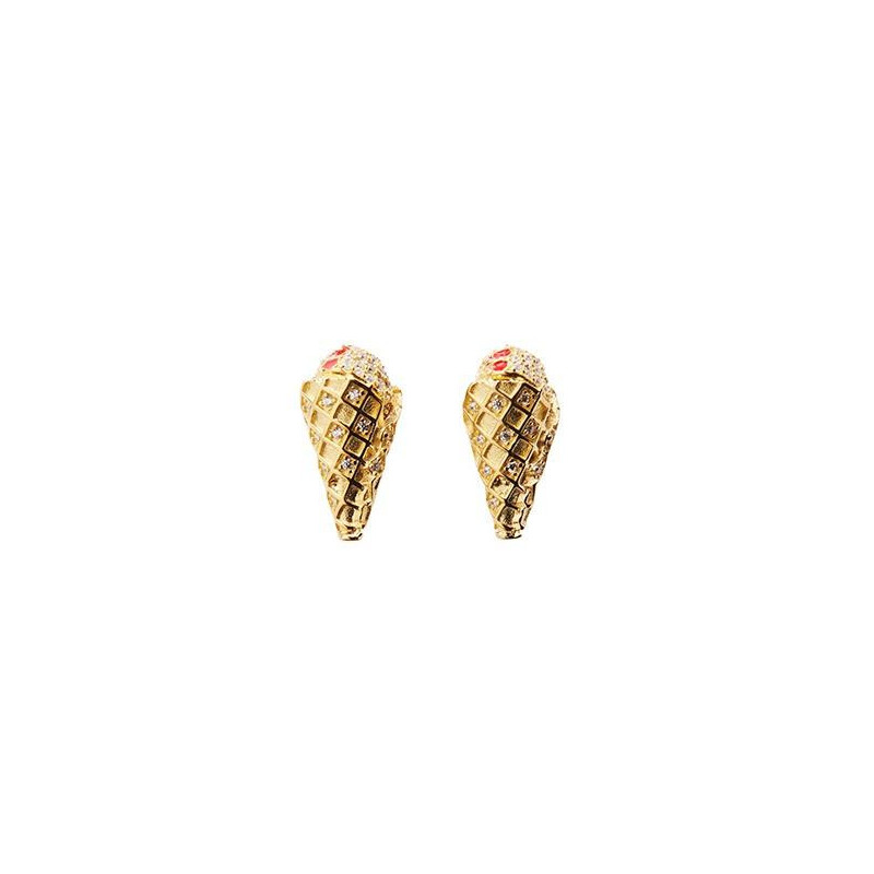 Pico Diamond Cone Stud Gold