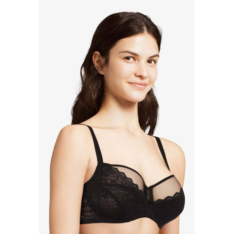 Femilet Bra Full Cup Floral Touch F94210 Black