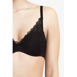 Femilet T-shirt Bra Floral Touch F94260 Black	