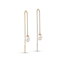 Enamel Earring Chérie Gold/Pearl