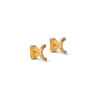 Enamel Stud Sparkling Rainbow CZ Gold