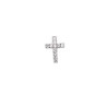 Pico Cross Crystal Stud Silverplated