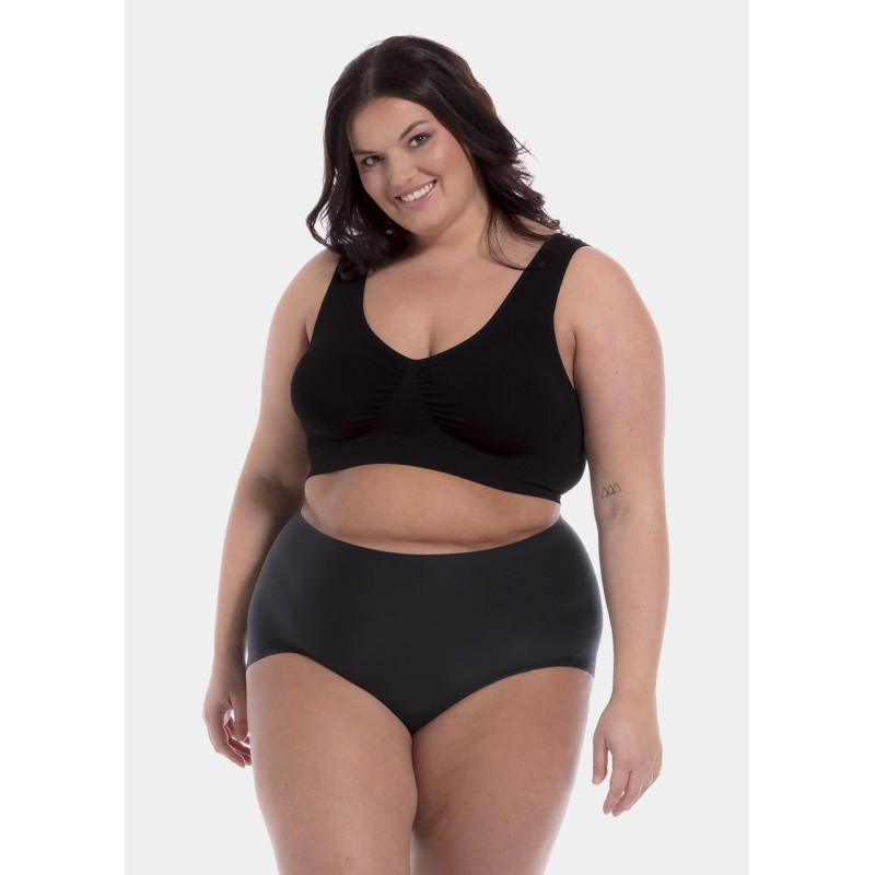 Magic Body Fashion Bamboo Comfort Bra Wide Straps Black