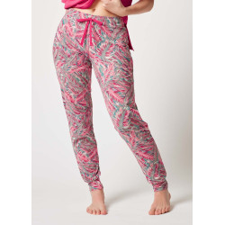 Skiny Pants Long - Every Night Pink Leaves 080624