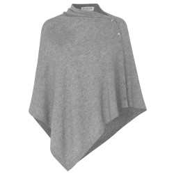 Rosemunde Poncho Wool & Cashmere 1452-008 Light Grey Melange